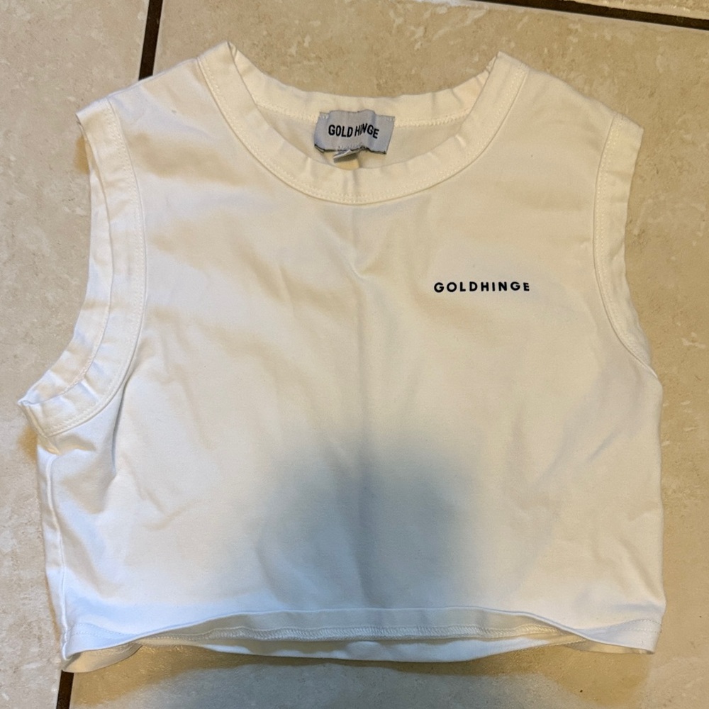 Goldhinge Women's White Tank Top